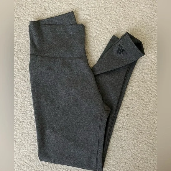 Adidas Compression Women's Leggings Sz Medium - Charcoal Gray - Picture 8 of 10